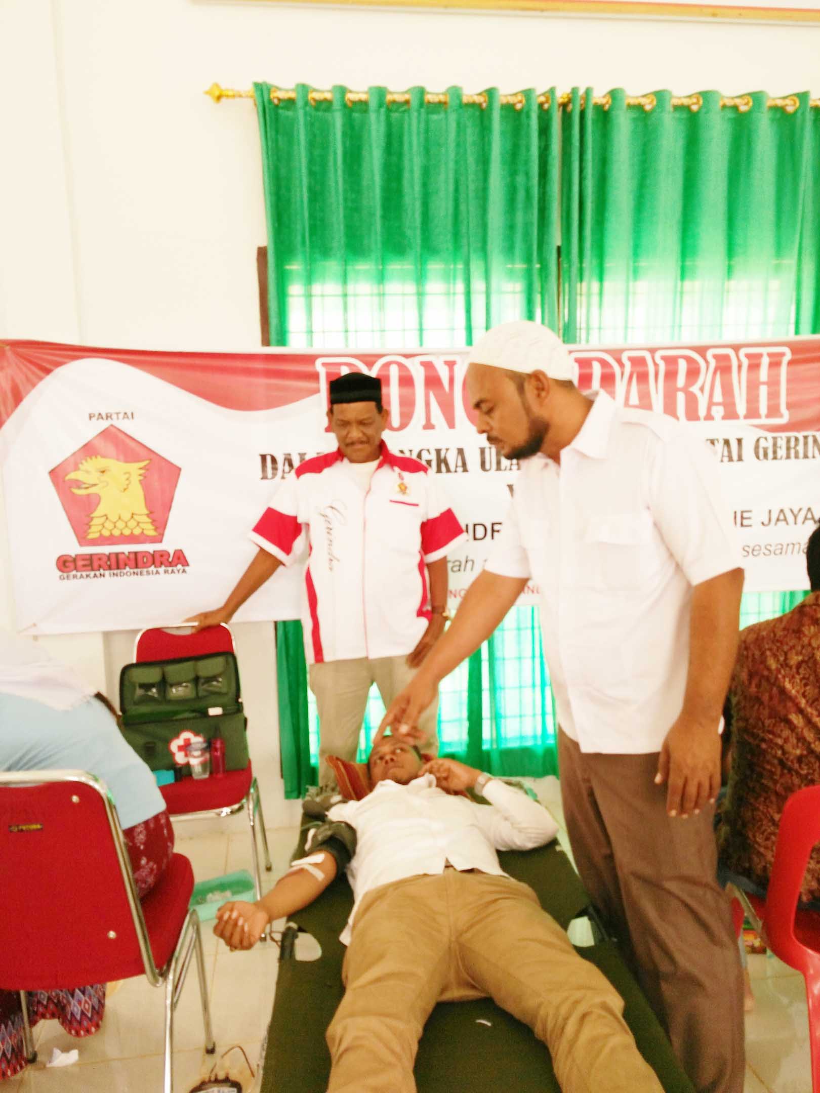 DPC Gerindra Pijay Adakan Donor Darah