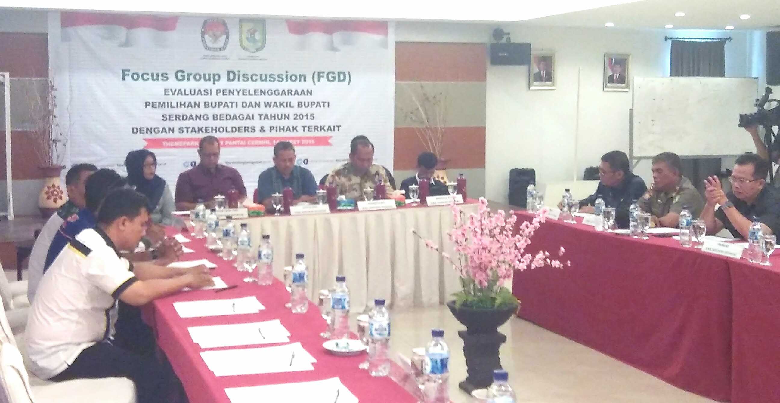 Evaluasi Pelaksanaan Pilkada KPU Sergai Gelar FGD