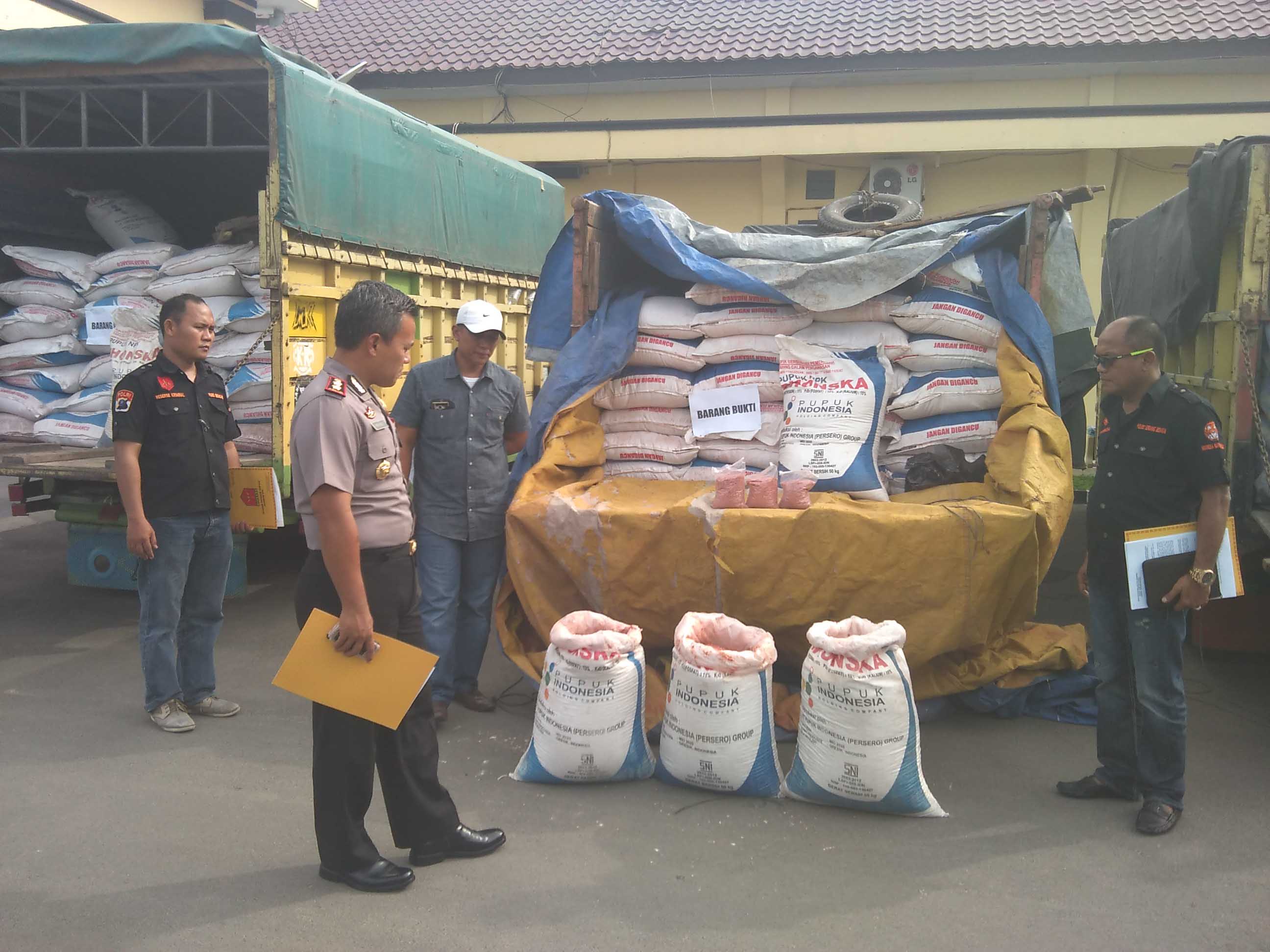 Polres Sergai Gagalkan penyelundupan  Pupuk Bersubsidi Antar Provins