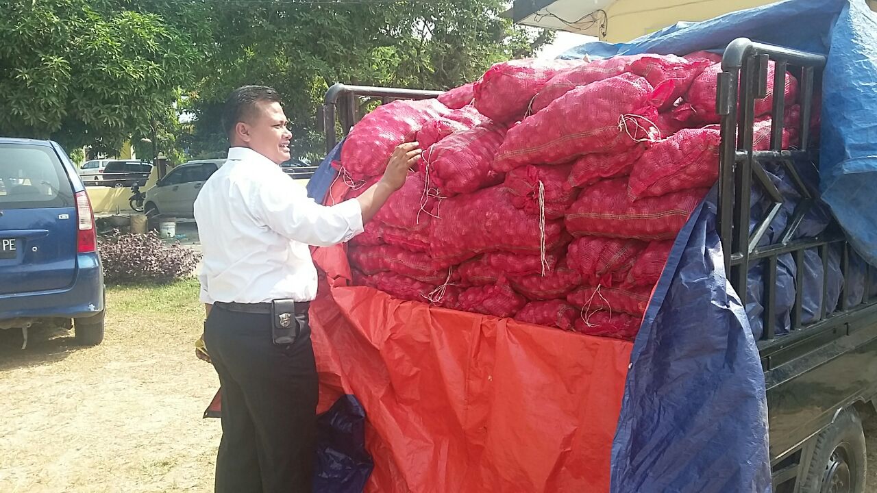 2000 Kg Bawang Merah Impor  Kembali Diamankan Polisi
