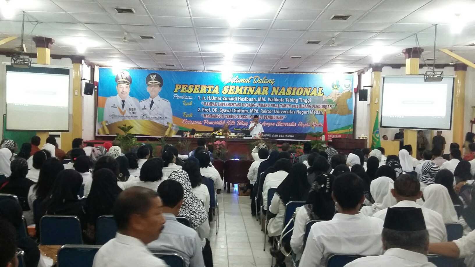 Sambut Hardiknas, Disdik  T Tinggi Gelar Seminar Nasional