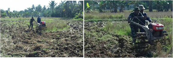PENYIAPAN LAHAN BABINSA IKUT SERTA MEMBAJAK LAHAN SAWAH