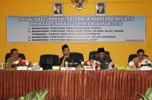 DPRD Langkat Gelar Konsultasi Publik Empat Ranperda Inisiatif Tahun 2016