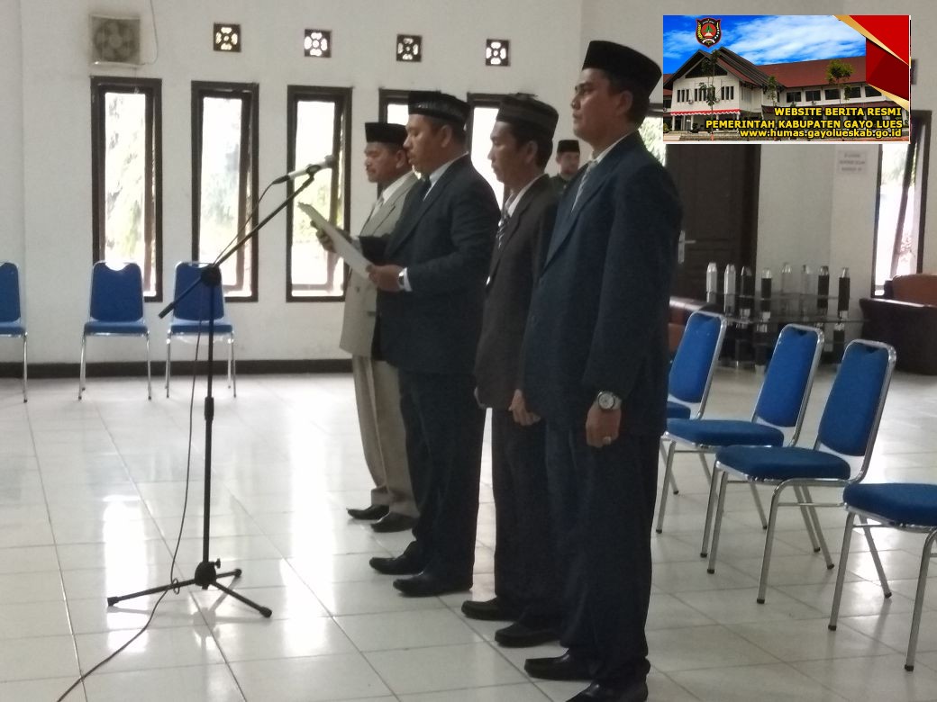 Bupati Gayo Lues Lantik Pejabat dan Dirut PDAM