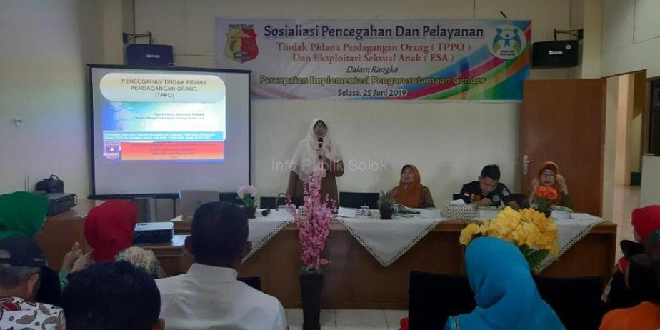 DPPPA Kota Solok gelar Sosialisasi Pencegahan Tindak Pidana Perdagangan Orang