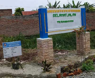 Pembangunan Gapura Mini di Desa Paya Gambar Rp 15 Juta Diduga Di Mark-up