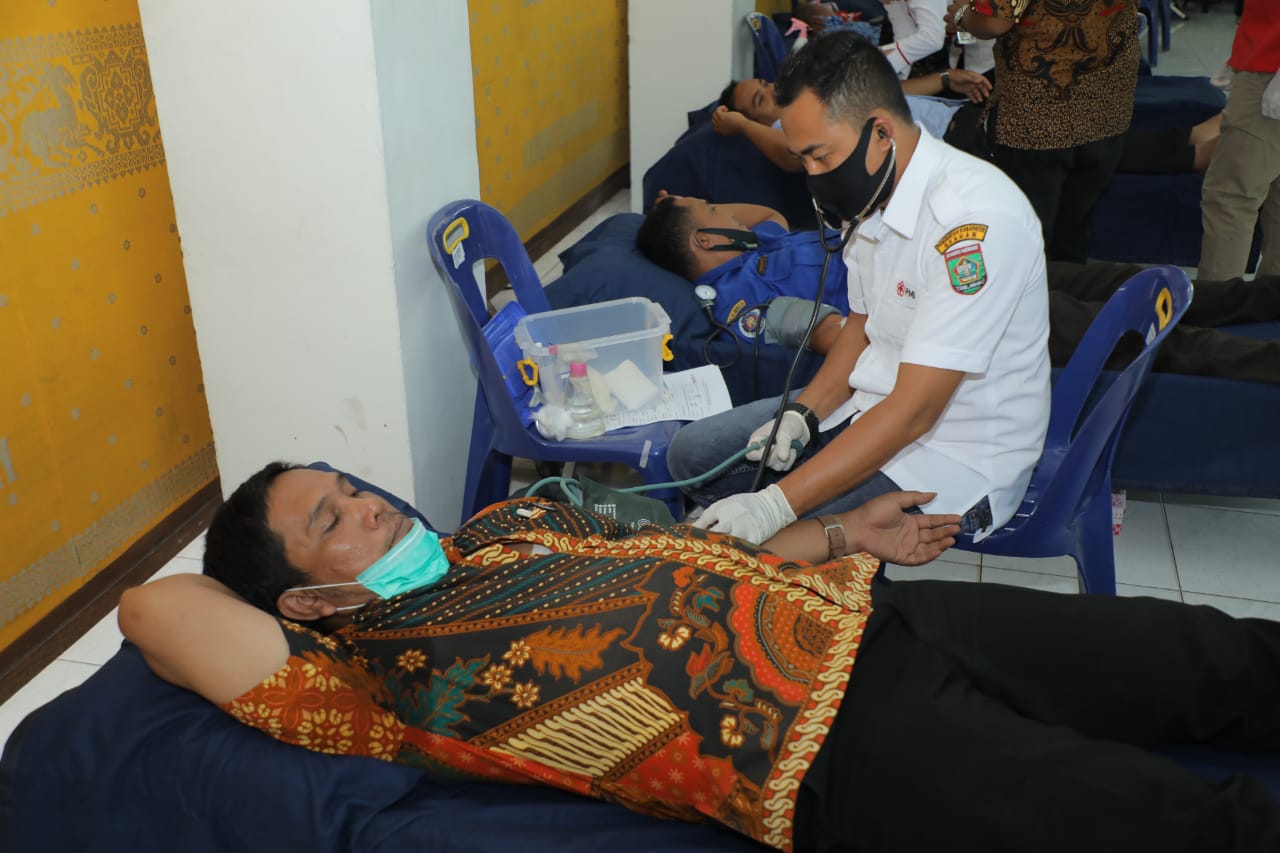 Gowes dan Donor Darah Peringati HUT Ke-49 Korpri di Kabupaten Asahan