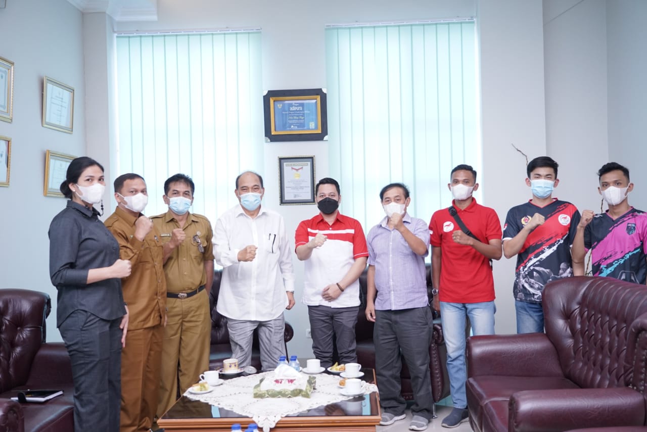 WALIKOTA TEBING TINGGI DUKUNG RENCANA EVENT PB ESI DENGAN MENERAPKAN PROKES COVID-19.