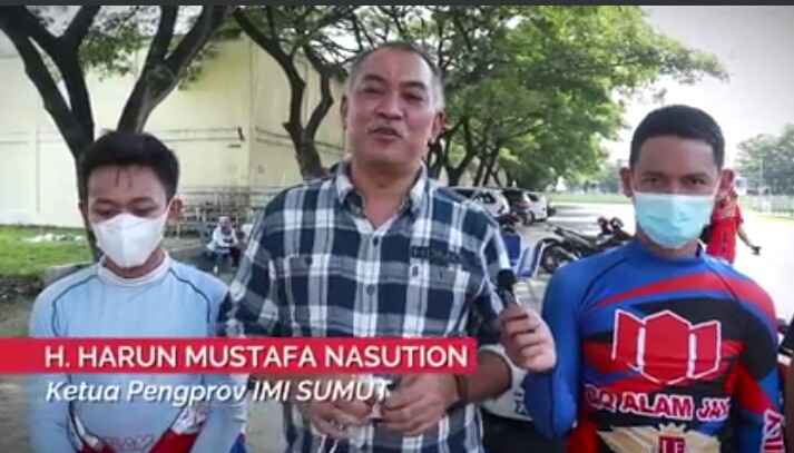 HARUN MUSTAFA NASUTION TINJAU PERSIAPAN TIM BALAP SUMUT MENUJU PON XX PAPUA 2021