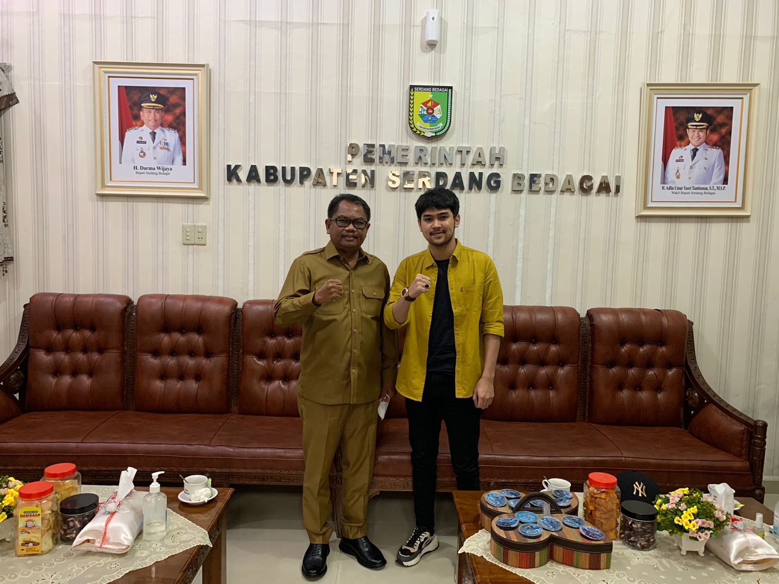 Opan Badai, Juara 1 The Next Influencer di ANTV Bersilaturahmi Dengan Bupati Sergai