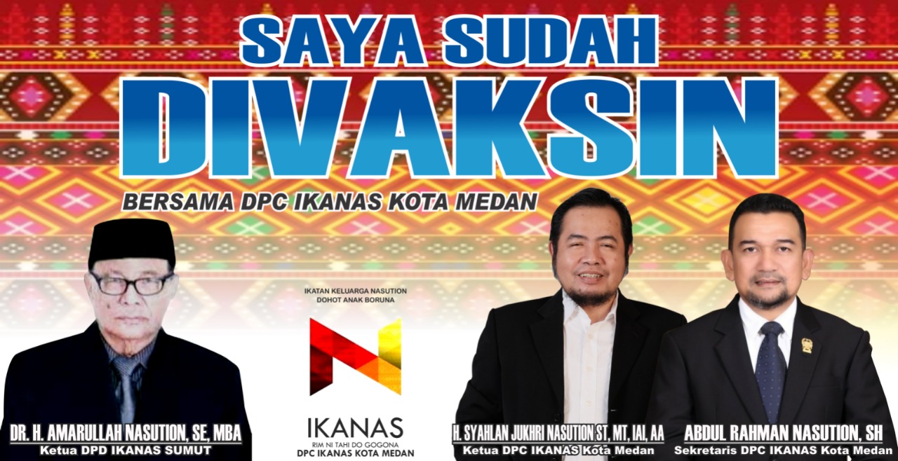 DR H Amarullah Nasution SE MBA mendukung Kegiatan Vaksin DPC Ikanas kota Medan