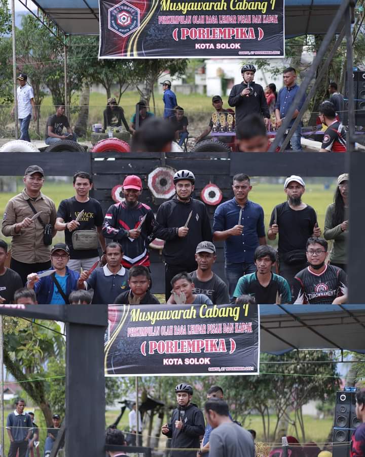 Wawako Solok buka Turnament Olah Raga Lempar Pisau dan Kapak Se-Sumatera Barat.