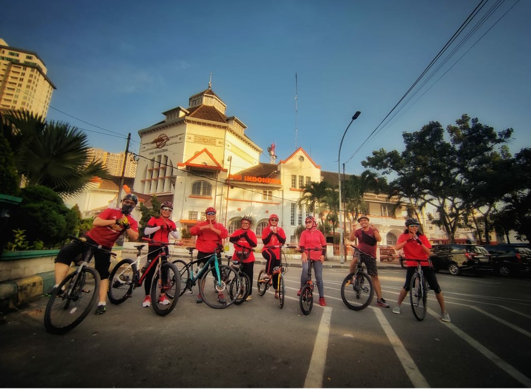 Gowes Sahabat Pena Bersama Tourism Malaysia Medan dan Sahabat Media