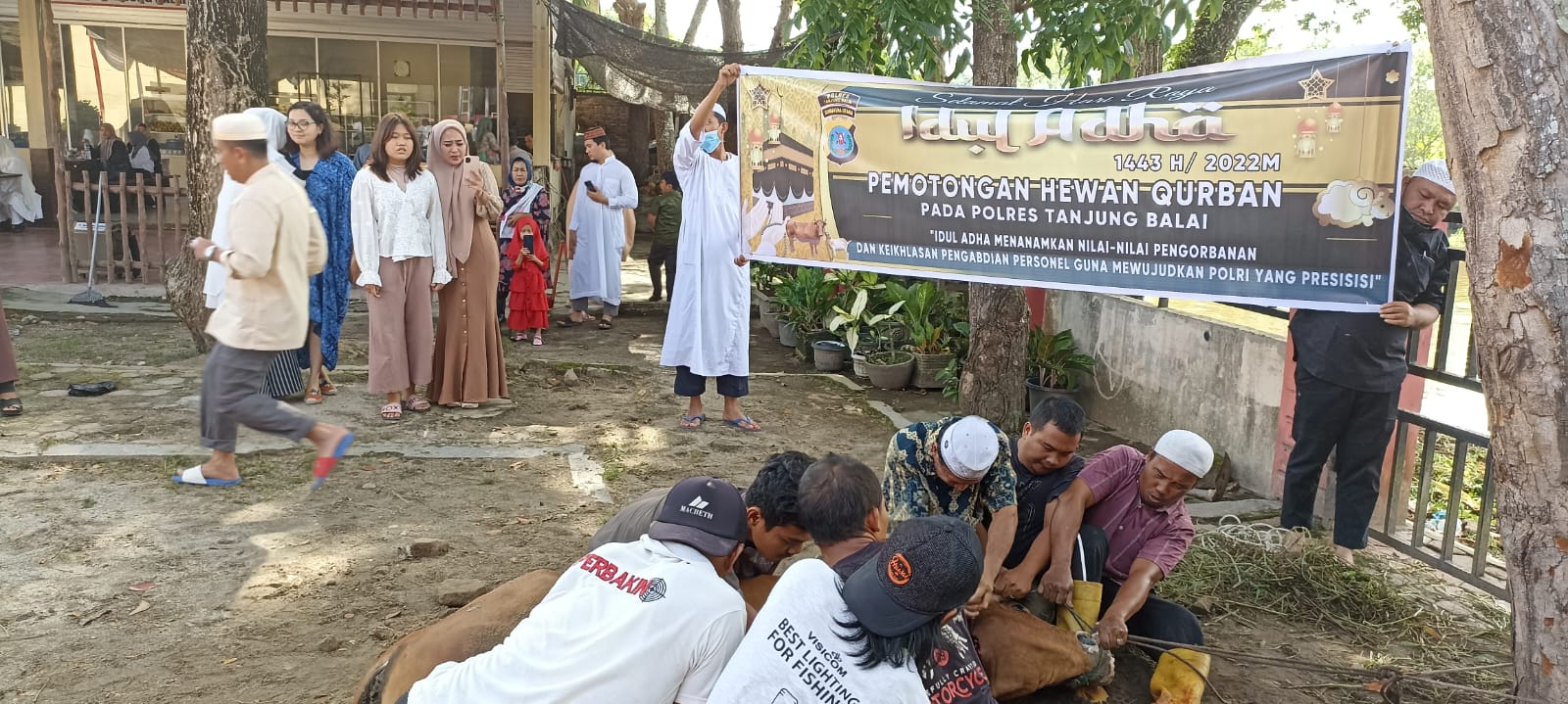 Idul Adha 1443 H 2022 M, Polres Tanjungbalai Sembelih 3 Ekor Hewan Qurban