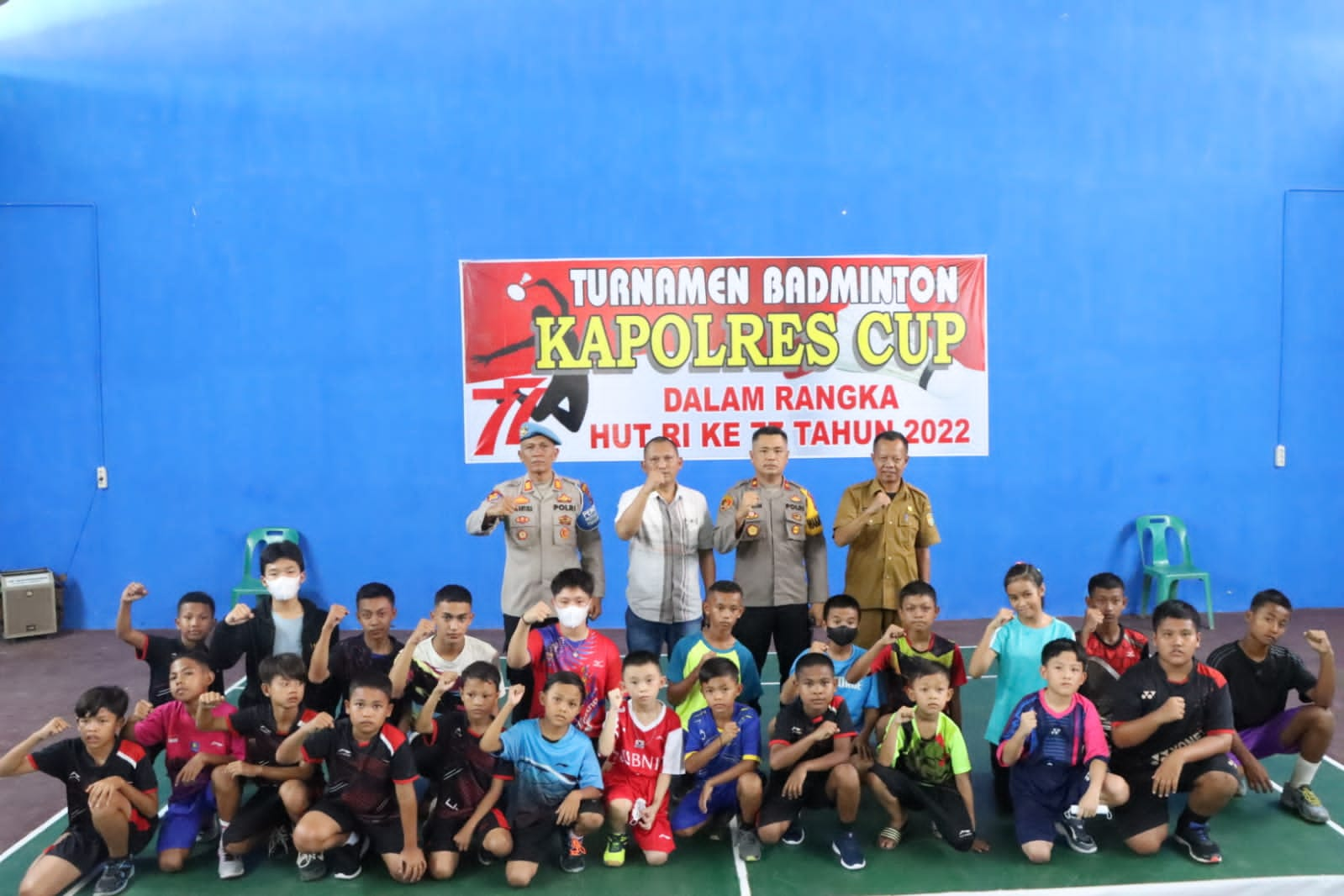 Meriahkan HUT Kemerdekaan RI ke 77 tahun 2022, Polres Sergai Gelar Turnamen Badminton Piala Kapolres