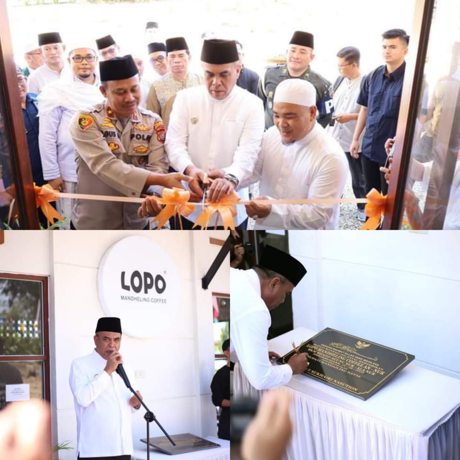 Bupati Madina Resmikan Lopo Mandheling Coffee Masjid Agung Nur Ala Nur Panyabungan