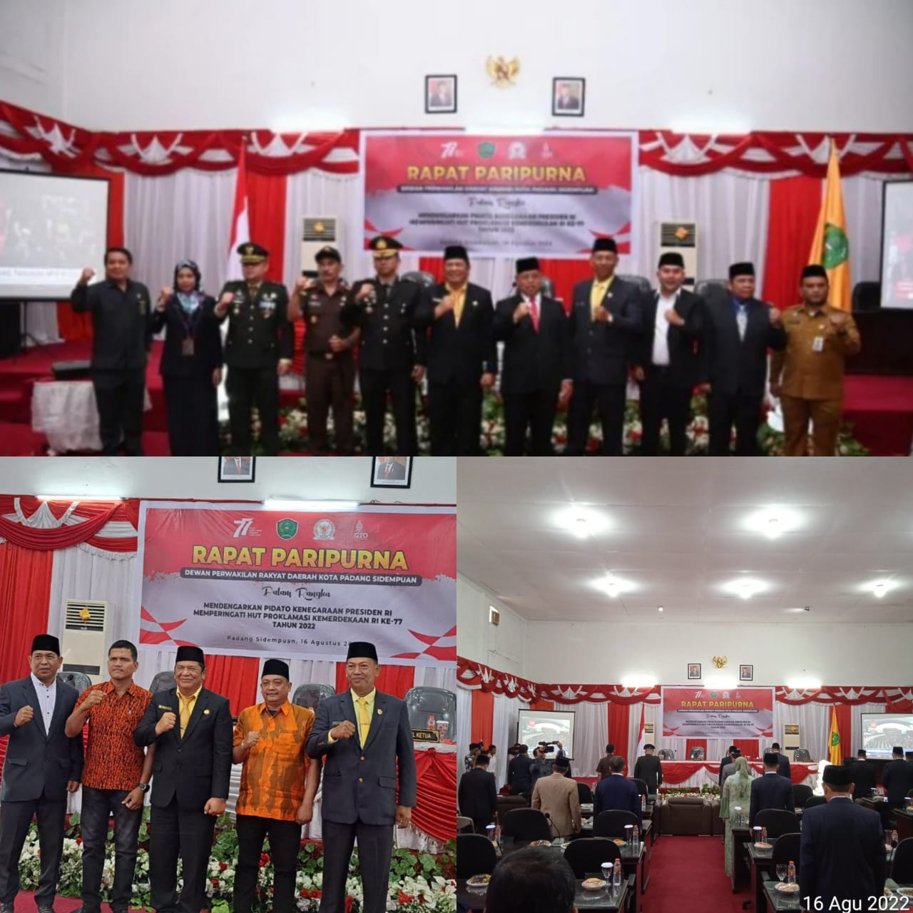 Forkopimda Padang Sidempuan Dengarkan Pidato Kenegaraan Di Gedung DPRD