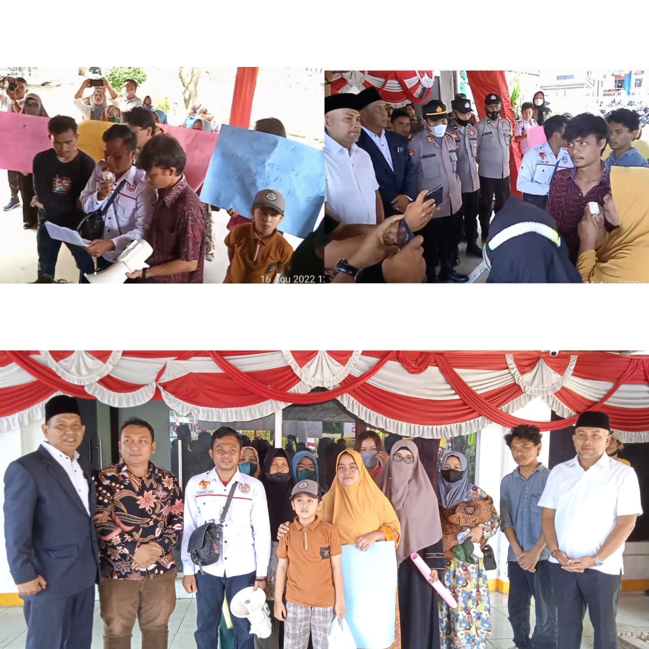 Tangisan Warga Di Tampung Dua DPRD Kota Padangsidimpuan  Saat Demo Depan Kantor DPRD