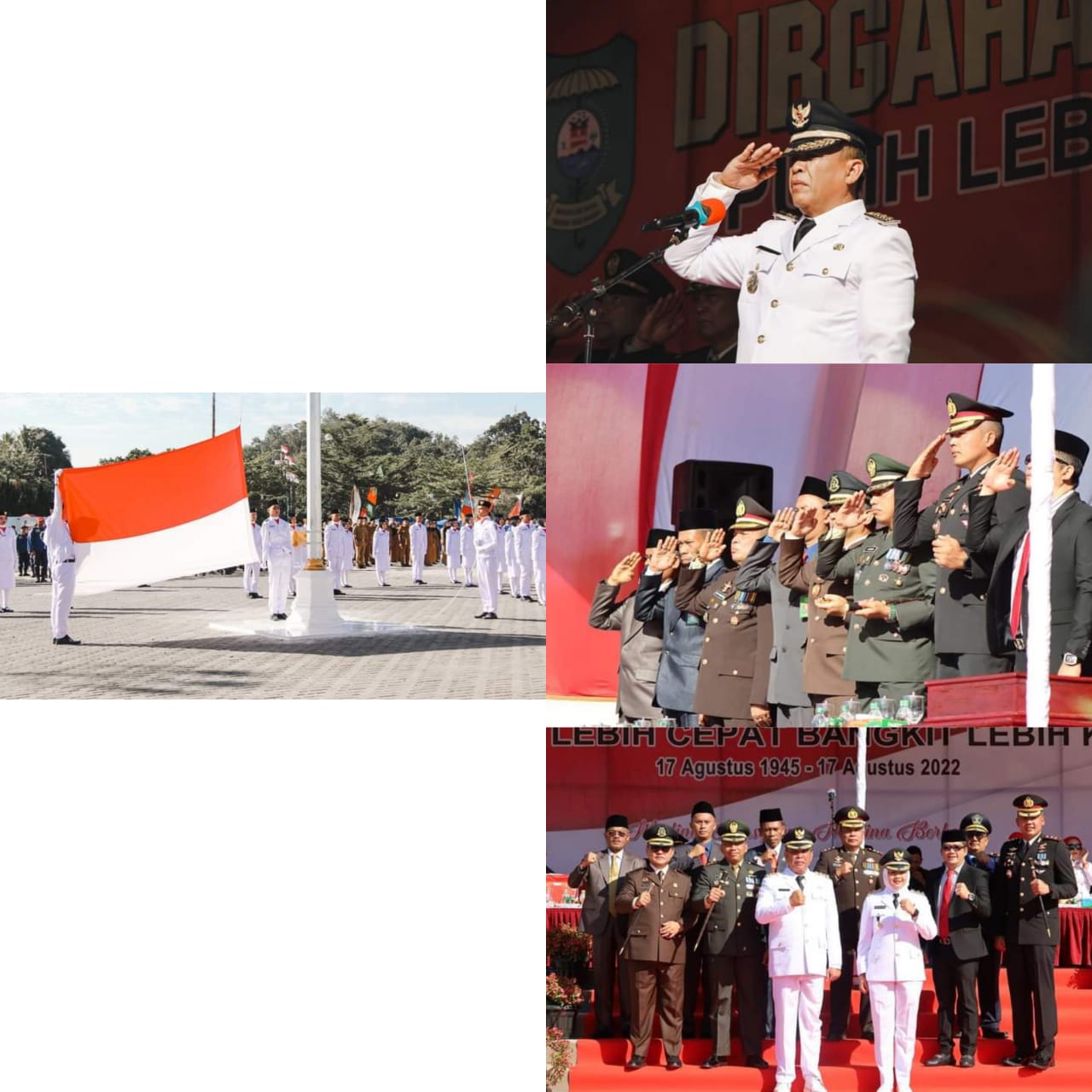Bupati Madina Pimpin Upacara Pengibaran Bendera di Halaman Masjid Agung Nur Ala Nur