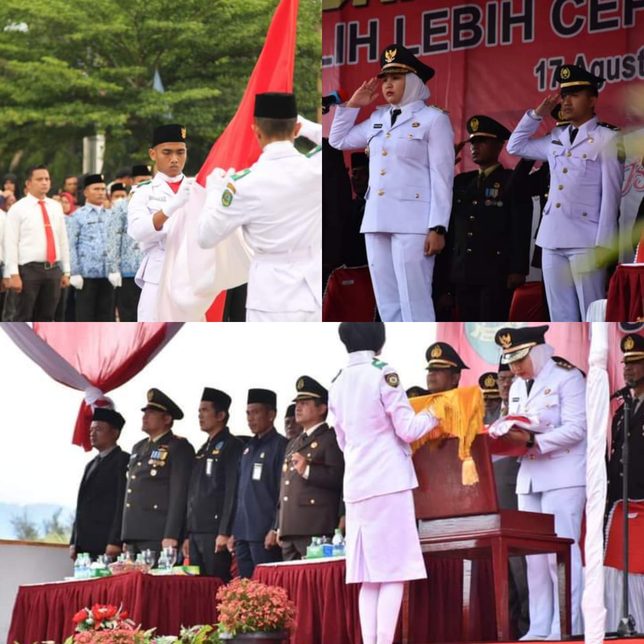 Wakil Bupati Madina Pimpin Upacara Penurunan Bendera