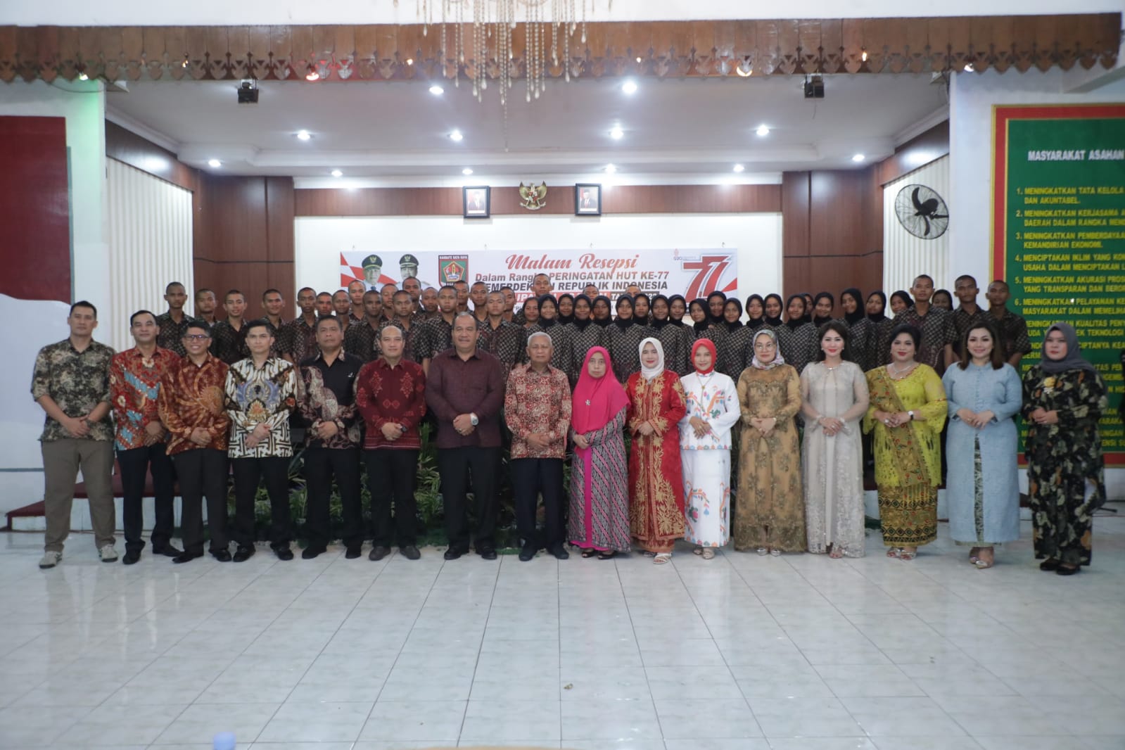 Pemkab Asahan Gelar Malam Resepsi Dalam Rangka Peringatan HUT Ke-77 RI Kab. Asahan Tahun 2022