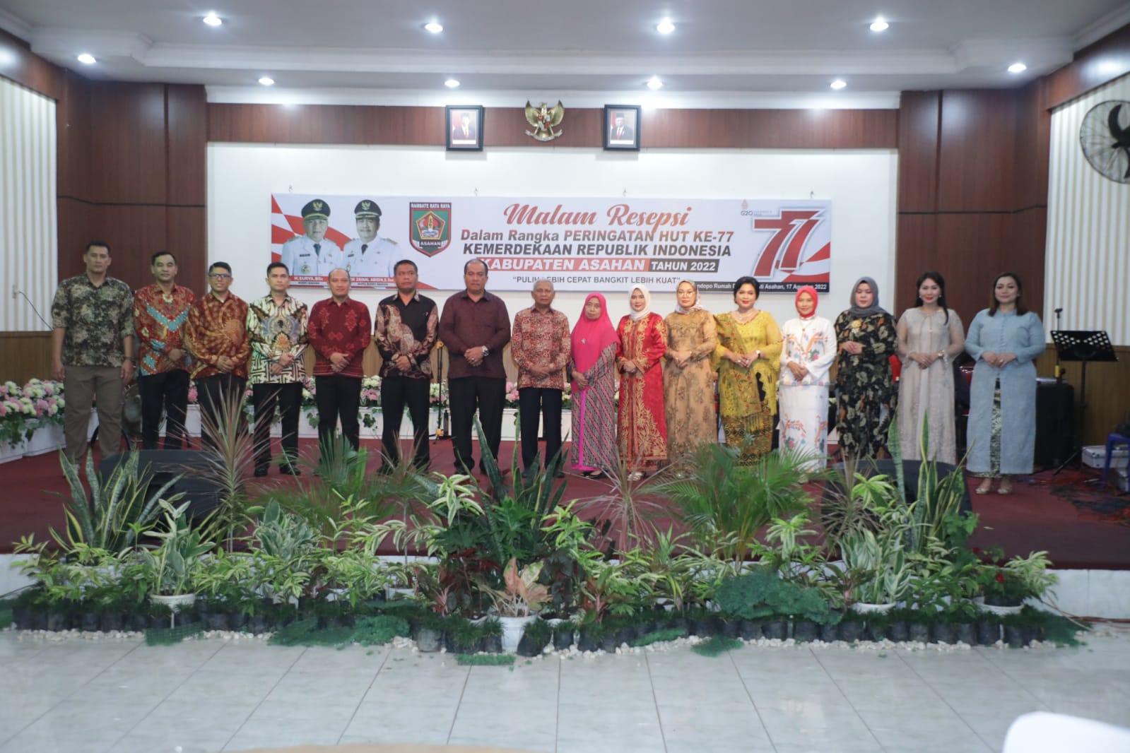 Pemkab Asahan Gelar Malam Resepsi Dalam Rangka Peringatan HUT Ke-77 RI  Kab. Asahan Tahun 2022