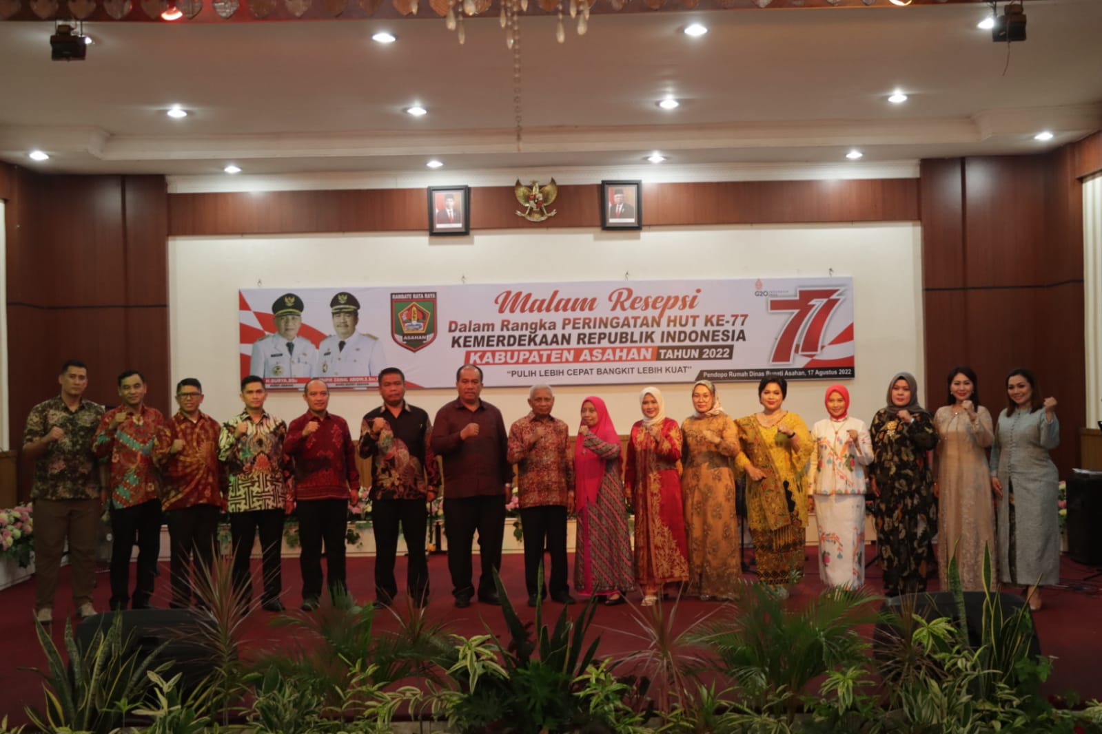 Kapolres Asahan Hadiri Malam Resepsi Peringatan HUT ke-77 Kemerdekaan Republik Indonesia