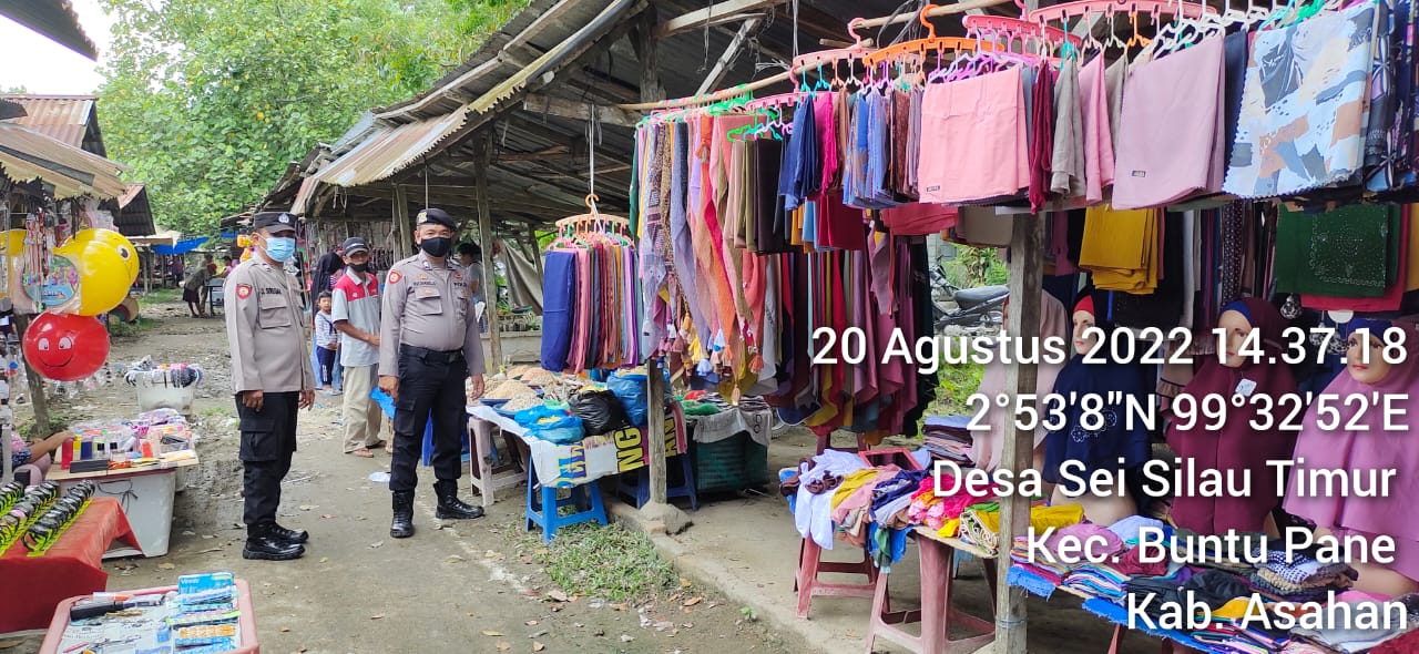 Antisipasi Gangguan Kamtibmas Polsek Prapat Janji Polres Asahan Patroli di Pekan Sabtu Desa Sei Silau