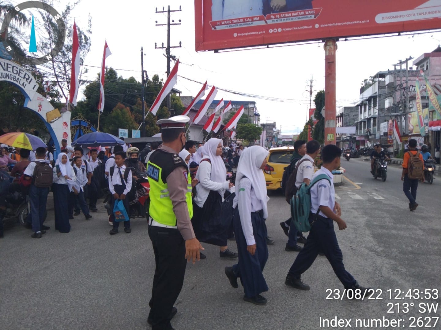 Satlantas Polres Tanjungbalai Laksanakan Pengamanan dan Gatur Lalin Jam Pulang Sekolah