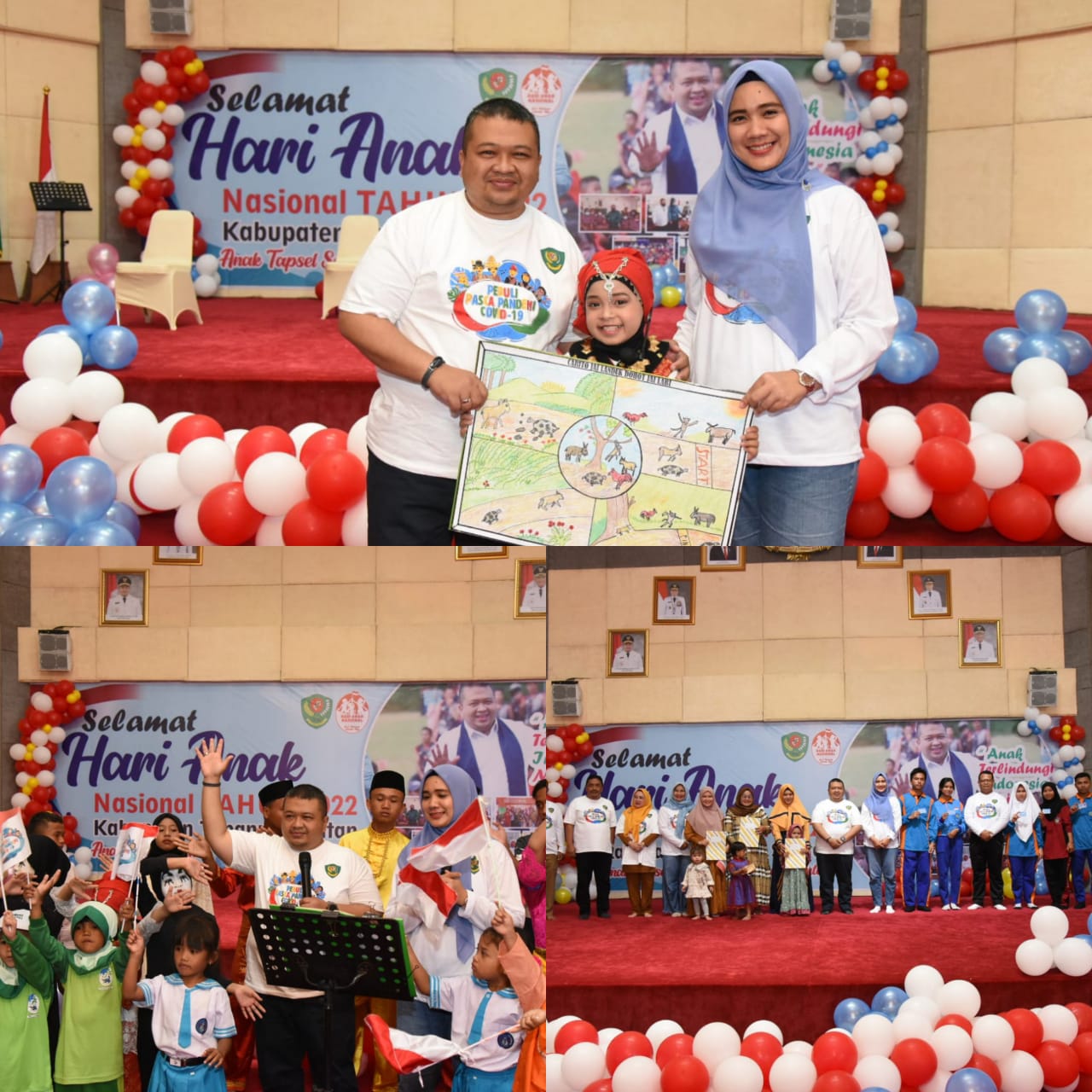 Peringati Hari Anak, Bupati Dolly dan Ketua TP PKK Ajak Anak Tapsel Miliki Sifat Positif dan Daya Imajinasi Tinggi