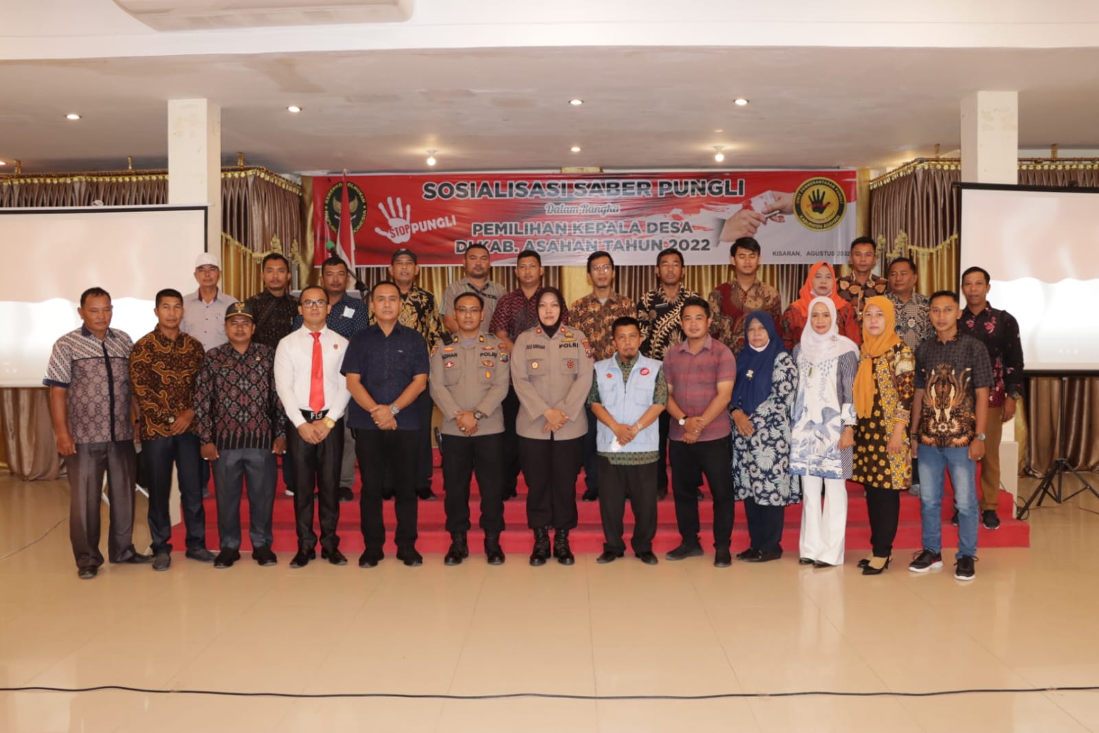 Waka Polres Asahan Kompol Sri Juliani Siregar SH Ikuti Acara Sosialisasi Saber Pungli