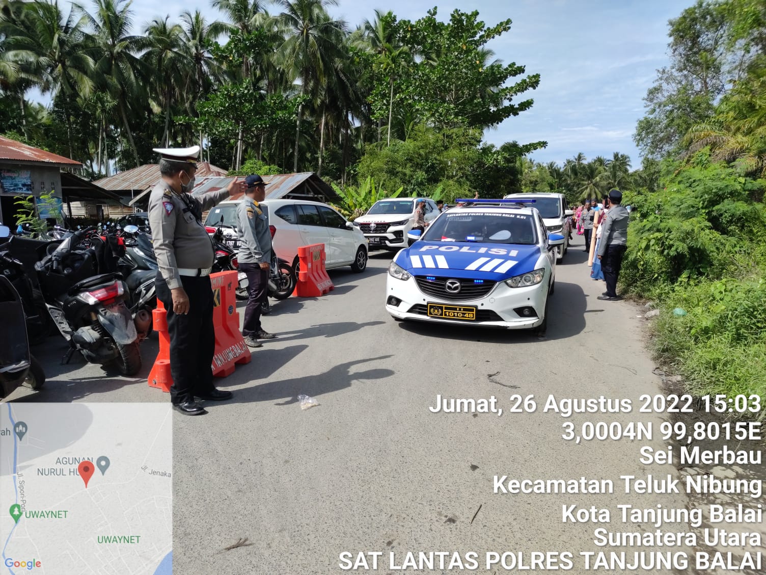 Wagubsu Kunjungan Ke Tanjung Balai, Personil Satlantas Polres Tanjungbalai Lakukan Pengawalan dan Pengamanan Pengaturan Arus Lalu Lintas