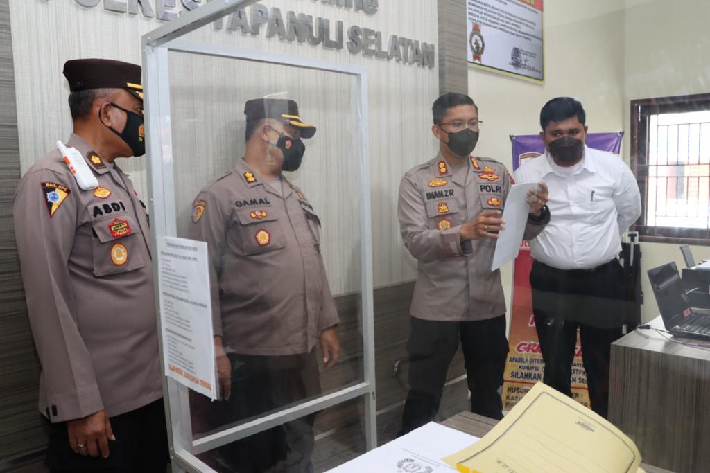 Disela Peninjauan Sejumlah Fasilitas di Polres Tapsel, Begini Atensi Kapolres