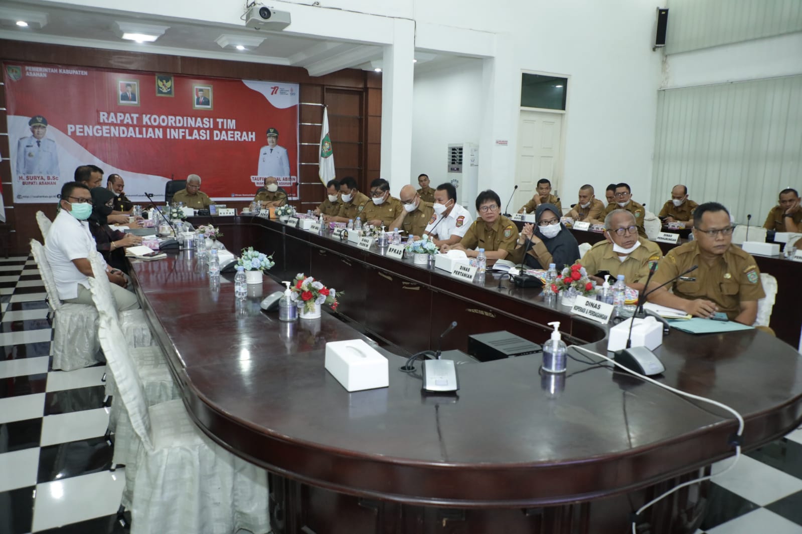 Bupati Asahan Ikuti Rapat Koordinasi Nasional Pengendalian Inflasi Tahun 2022 secara Virtual