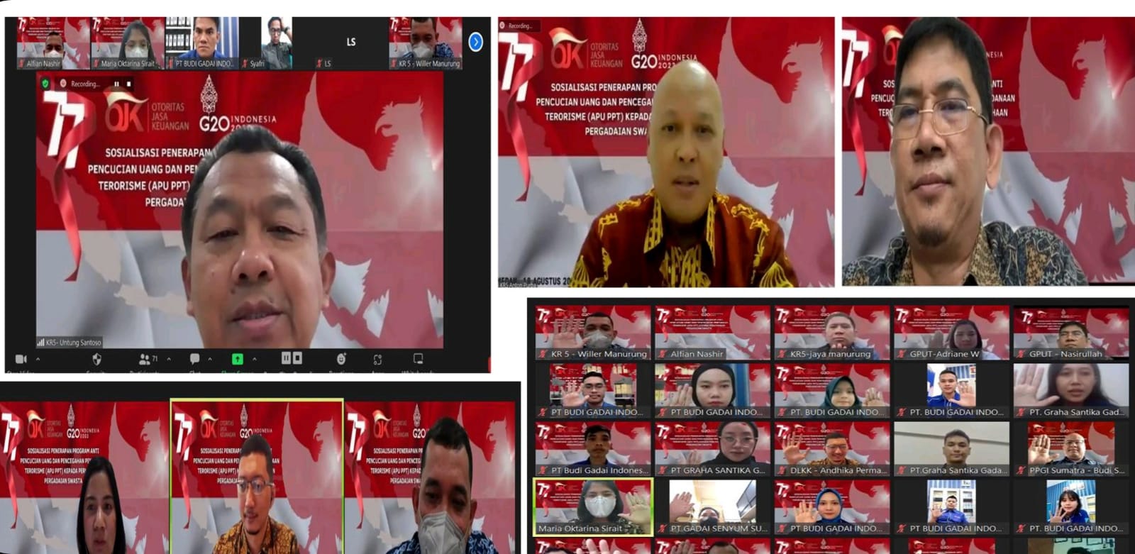 OJK Regional 5 Sumbagut Sosialisasi Penerapan Program Anti Pencucian Uang dan Pencegahan Pendanaan Terorisme