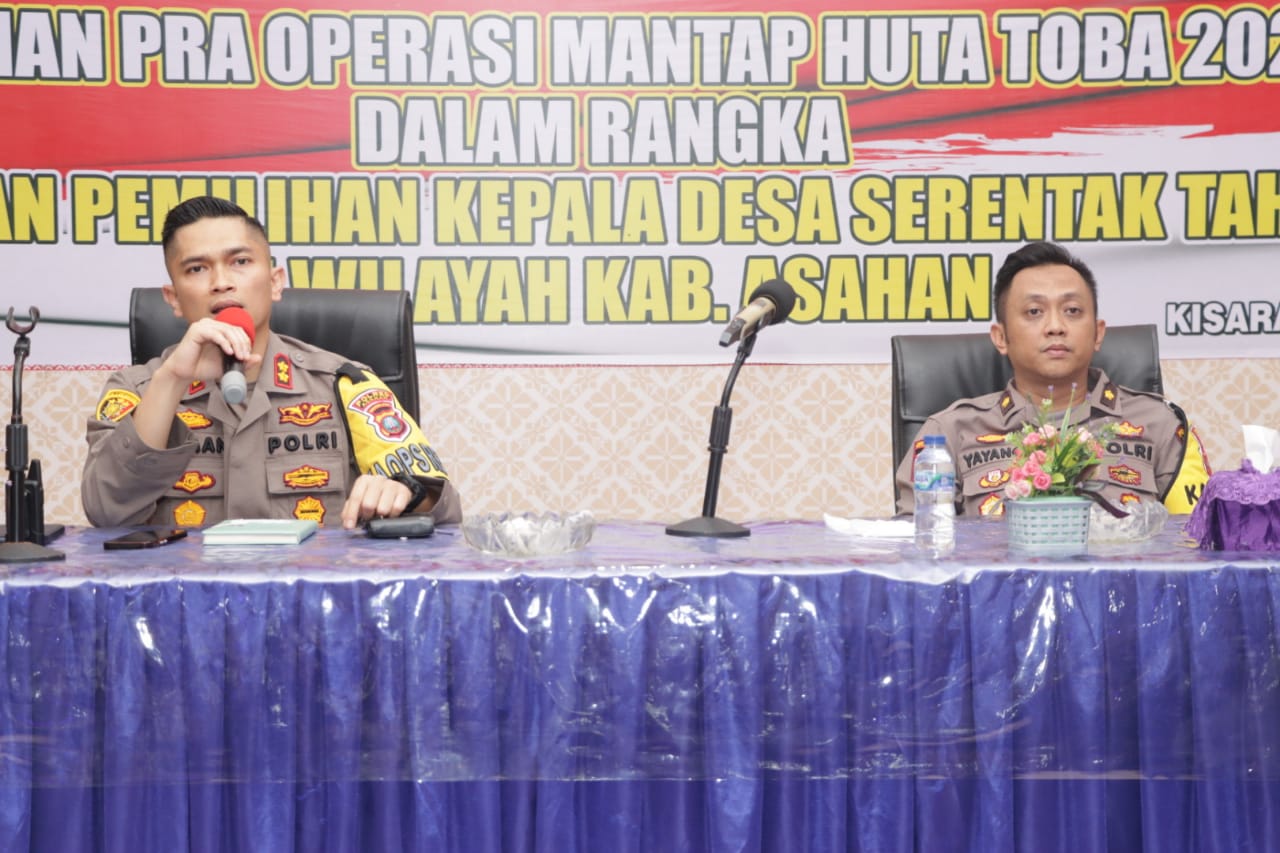 Kapolres Asahan Pimpin Pelaksanaan Kegiatan Latihan Pra Operasi Mantap Huta Toba 2022