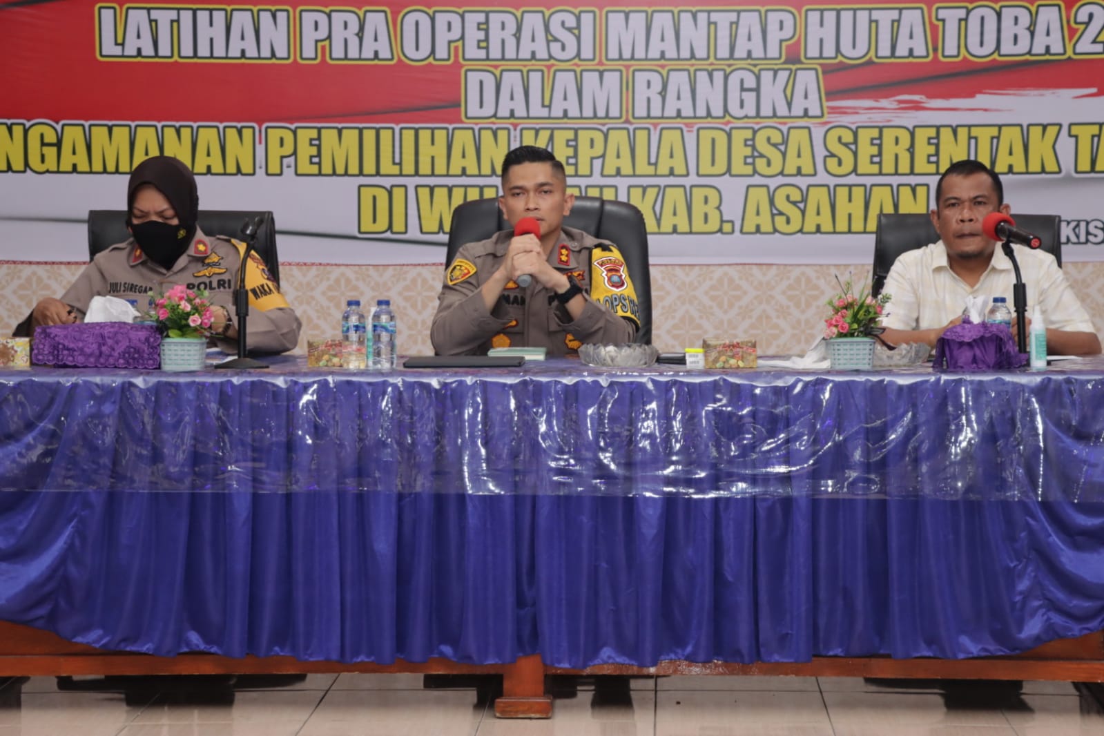 Kapolres Asahan Pimpin Rapat Koordinasi Kesiapan Pengamanan Pilkades Serentak Tahun 2022