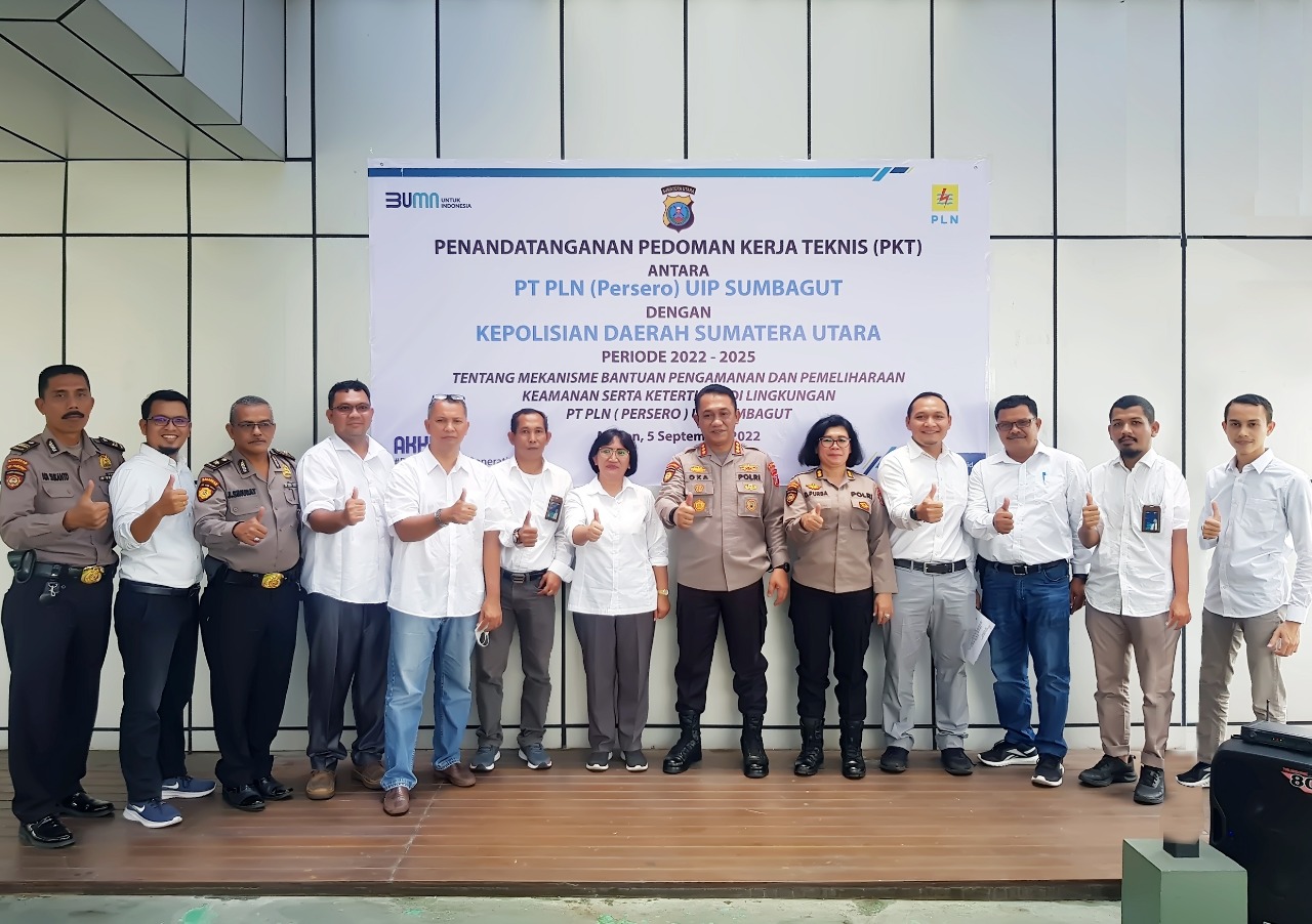 PLN UIP Sumbagut dan Polda Sumut Tandatangani MoU PKT