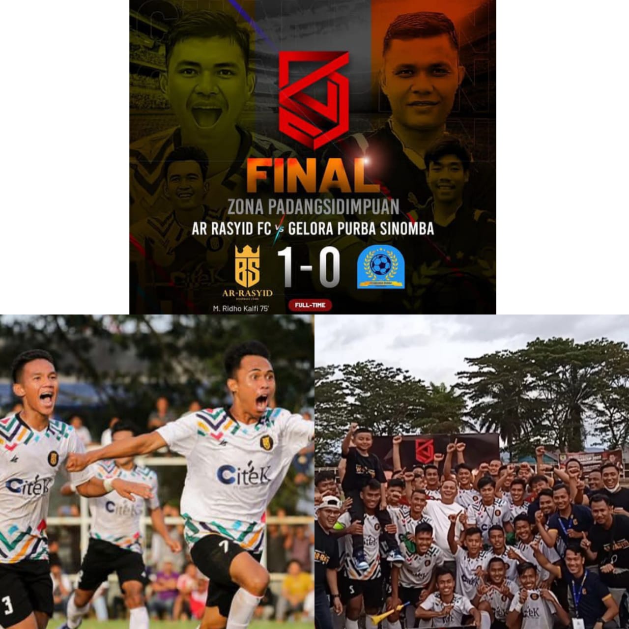 Goal Semata Wayang M Ridho, Arrasyid FC Juara 1 Bonas Cup Zona 4 Padangsidimpuan