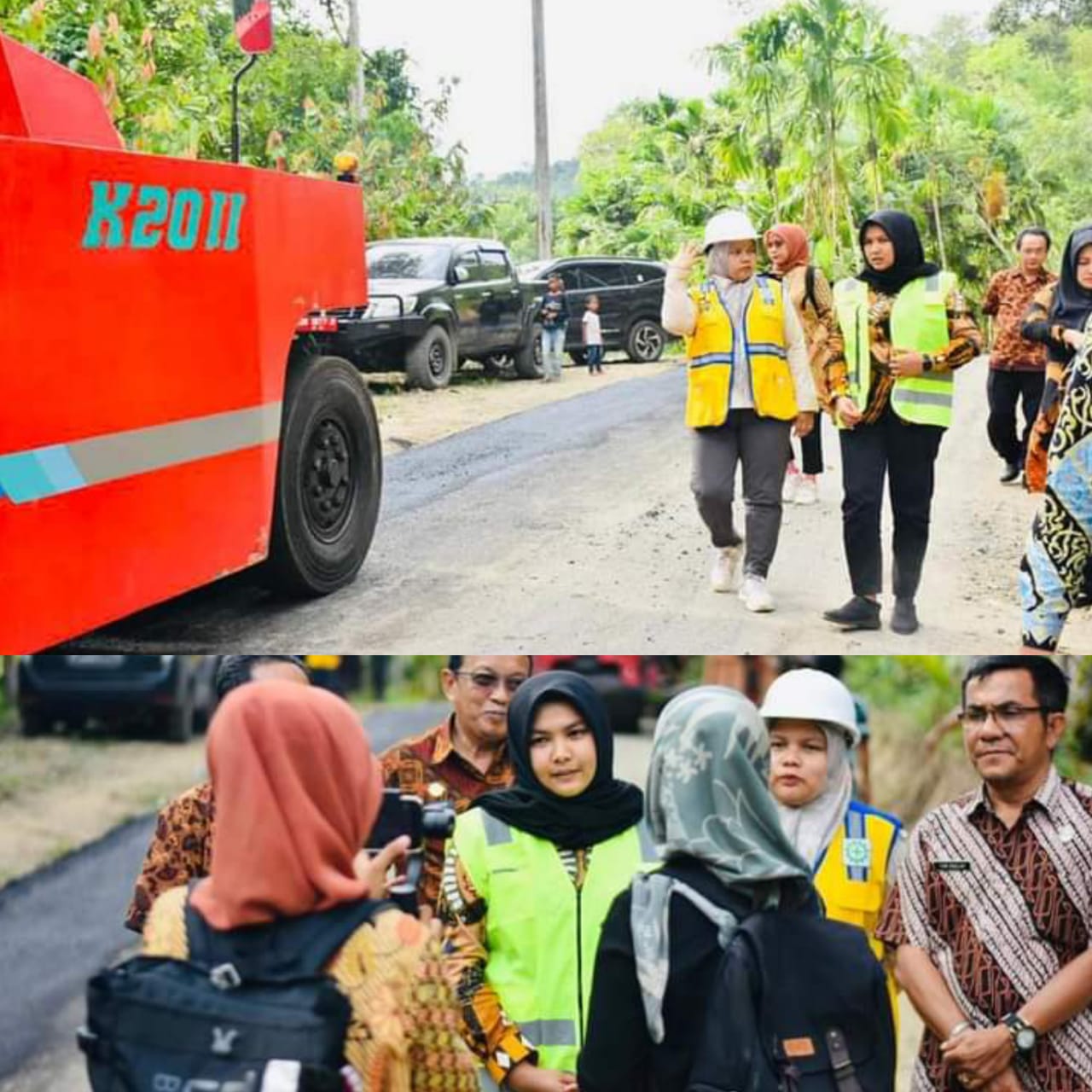 Wabup Madina Tinjau Proyek Jalan Pagur - Panyabungan 