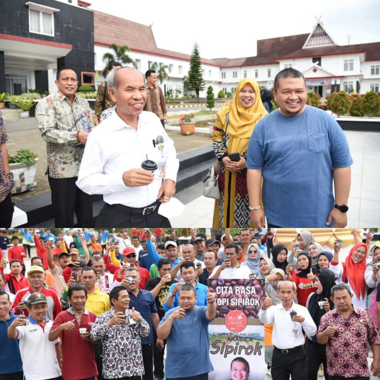 Disambut Hangat, Lasro Marbun Dihidangkan Kopi Andalan Sipirok Oleh Bupati Tapsel