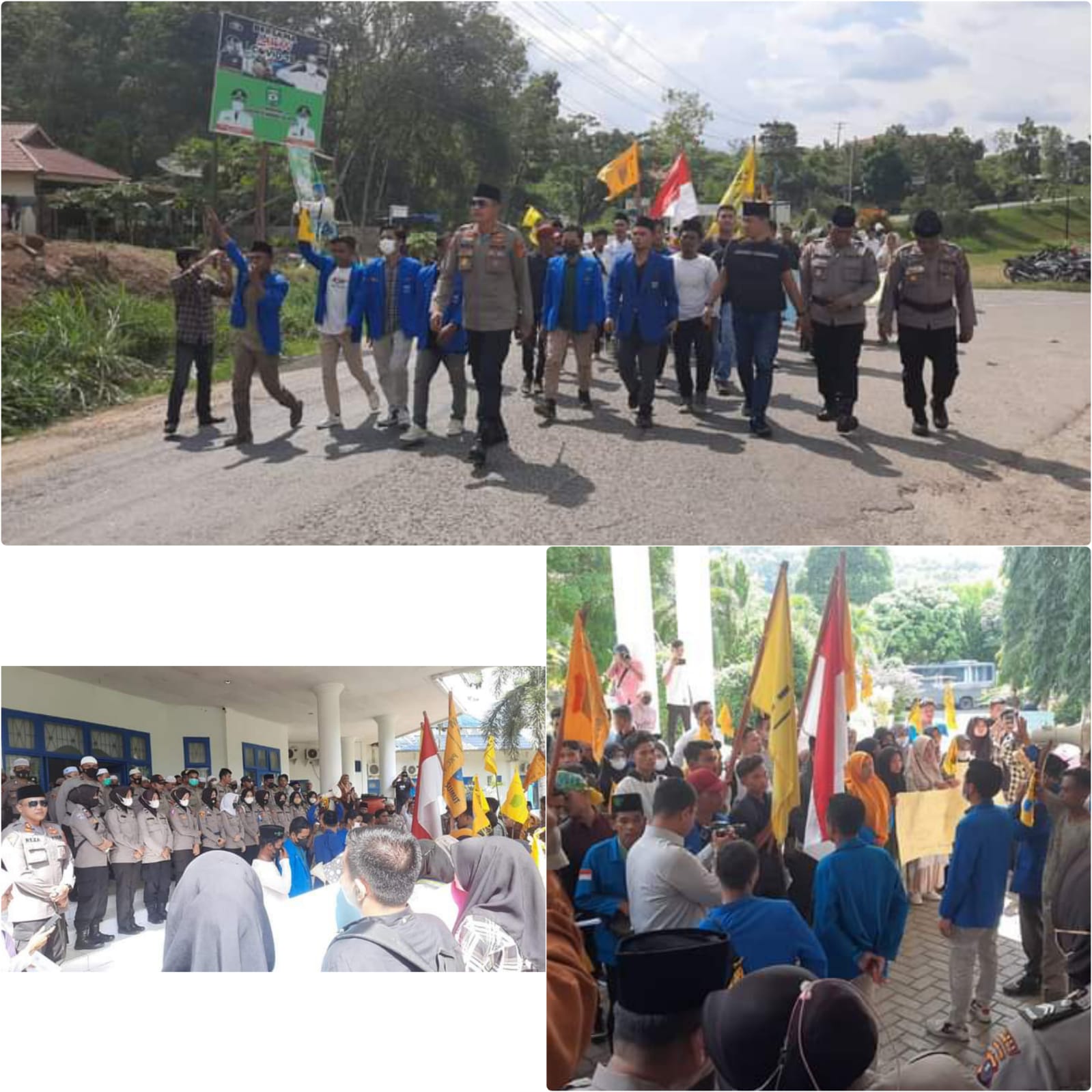 Sebanyak 160 Personil, Kapolres Madina Kawal Unras PC PMII Tolak Kenaikan BBM Subsidi