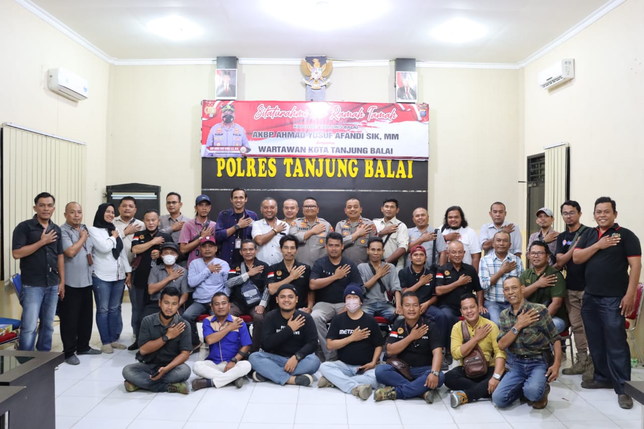 Kapolres Tanjungbalai Bersilaturahmi dan Ramah Tamah Bersama Wartawan Kota Tanjungbalai