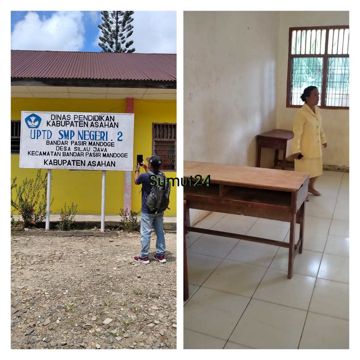 Murid SMPN 2 Silau Jawa, BP.Mandoge Belajar di Lantai, Dinas Dikjar Kabupaten Asahan Tutup Mata