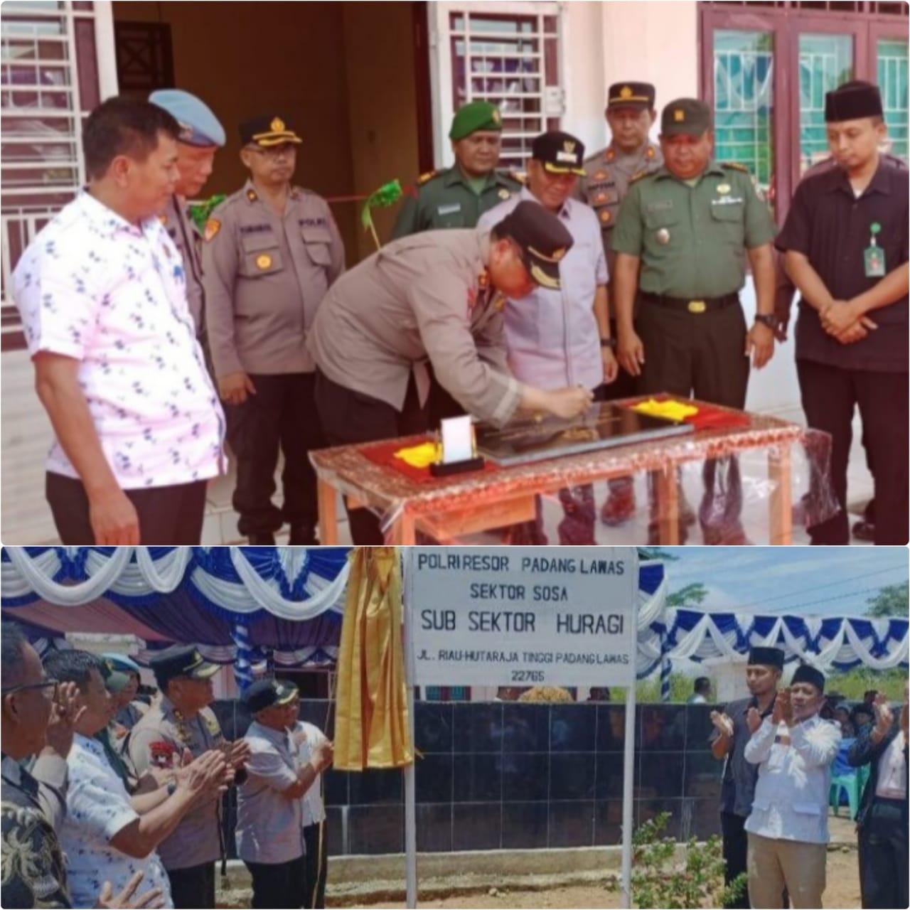 Bersama Plt Bupati,Kapolres Palas Resmikan Polsubsektor Hutaraja Tinggi