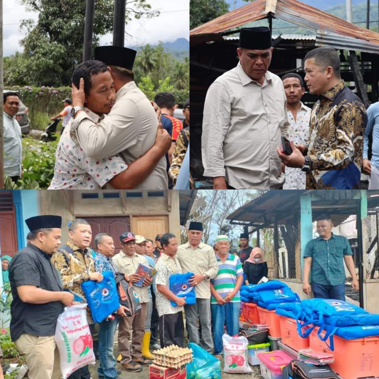Sijago Merah Lahap 8 Rumah, Bupati Madina Kunjungi Korban