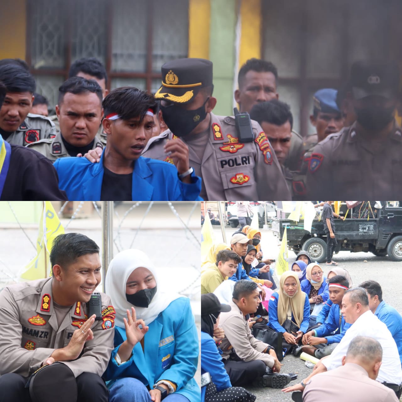 Meski Terjadi Pembakaran Ban, Kapolres Tapsel Sukses Dinginkan Suasana Demo Mahasiswa