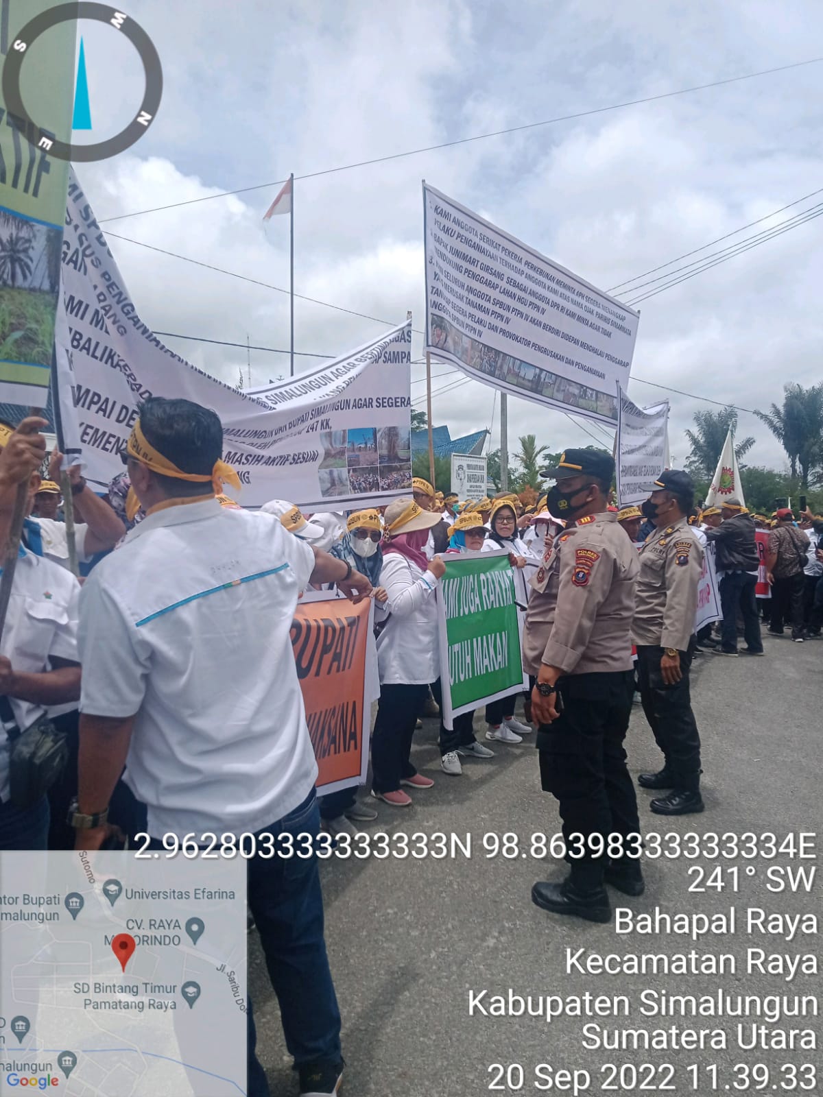 125 HA LAHAN KEBUN DIGARAP, RIBUAN SPBUN PTPN4 UNJUK RASA KE KANTOR BUPATI SIMALUNGUN