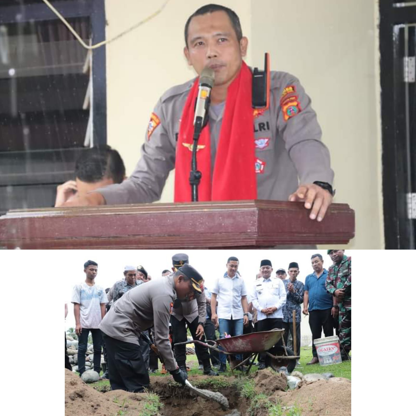 KAPOLRES MADINA PIMPIN PELETAKAN BATU PERTAMA PEMBANGUNAN PAGAR, RUMAH DINAS DAN RENOVASI POLSEK BATAHAN
