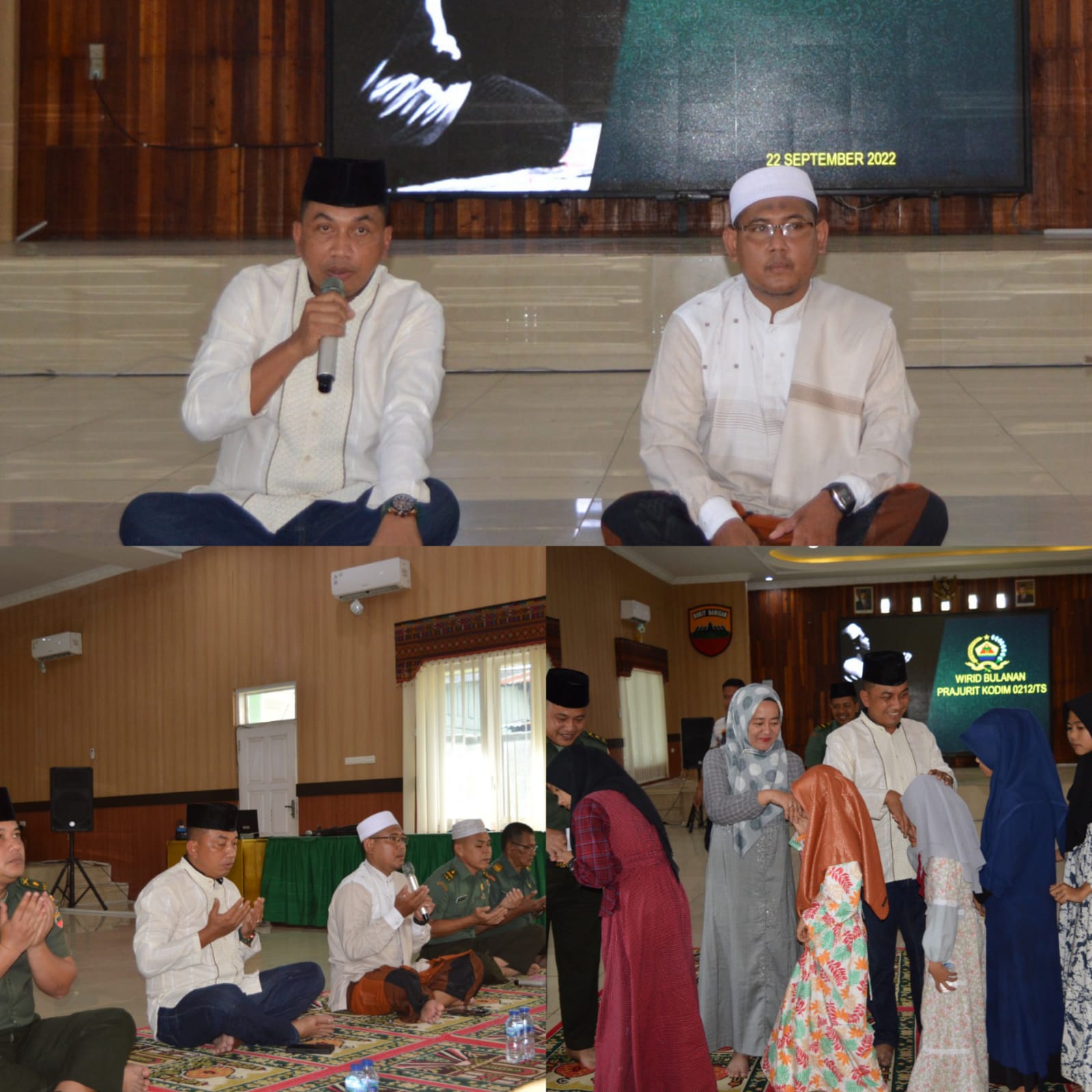 Kodim 0212/Tapsel Laksanakan Pengajian Rutin Bulanan, Dandim : Tingkatkan Iman dan Taqwa Agar Pengabdian Berjalan Tulus dan Ikhlas